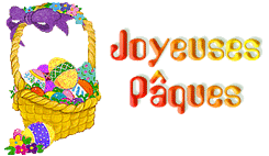 Gif animé joyeuses Pâques poussin